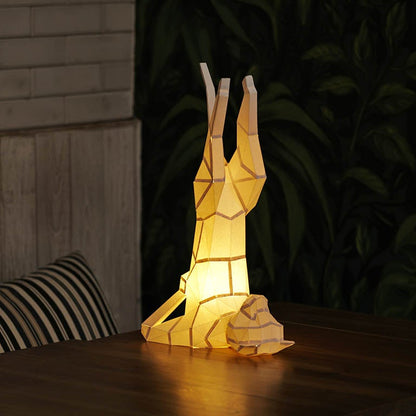 Yoga Cat 3D Paper Model, Lamp