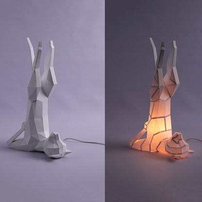 Yoga Cat 3D Paper Model, Lamp