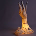 Yoga Cat 3D Paper Model, Lamp