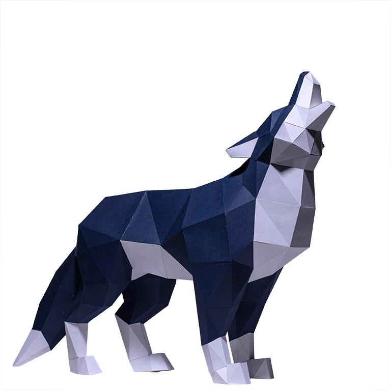 Standing Wolf 3D Model Secondary image