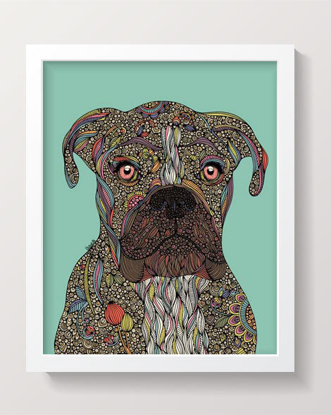 Pepper the Boxer Art Print