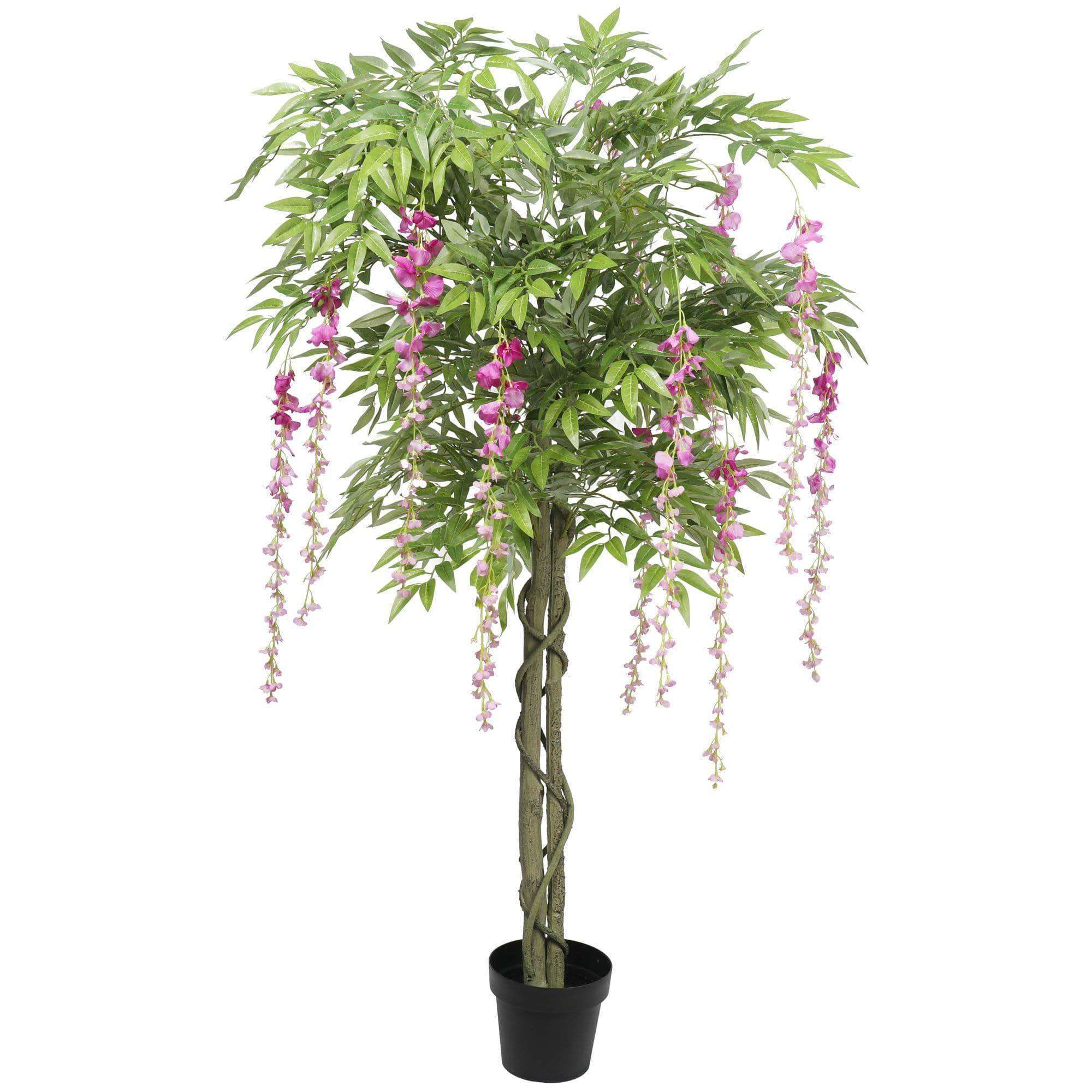 Pink Flowering Artificial Wisteria 180cm Main image