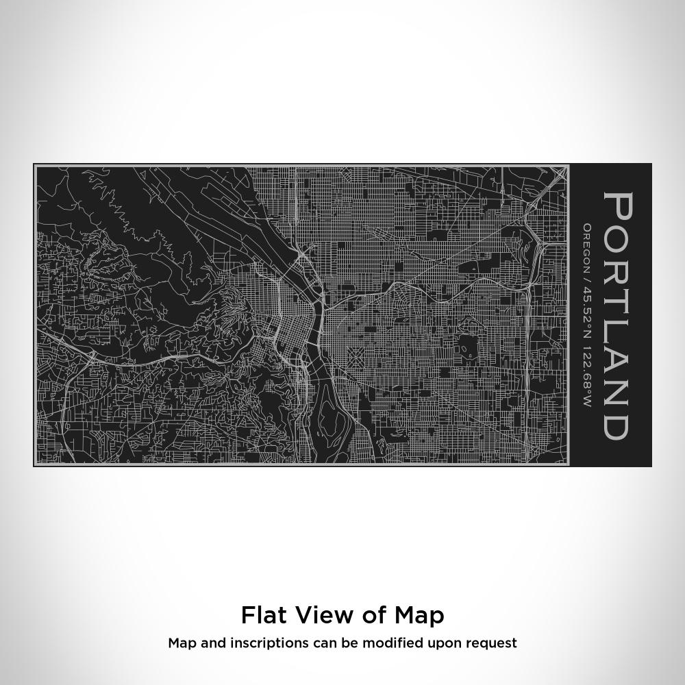 Portland - Oregon Map Insulated Bottle in Matte Black