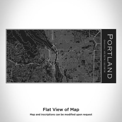 Portland - Oregon Map Insulated Bottle in Matte Black