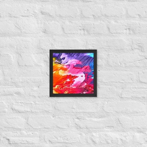 Rainbow Waves Framed photo paper poster