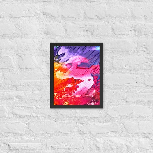 Rainbow Waves Framed photo paper poster