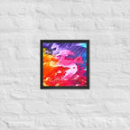 Rainbow Waves Framed photo paper poster