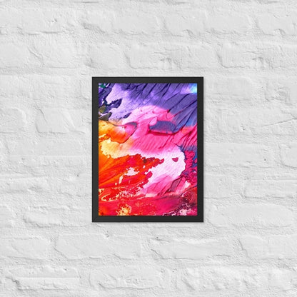 Rainbow Waves Framed photo paper poster