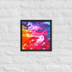Rainbow Waves Framed photo paper poster