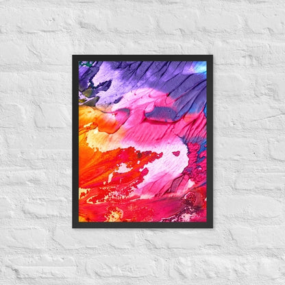 Rainbow Waves Framed photo paper poster