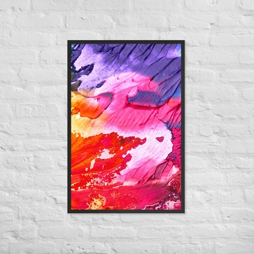 Rainbow Waves Framed photo paper poster Secondary image