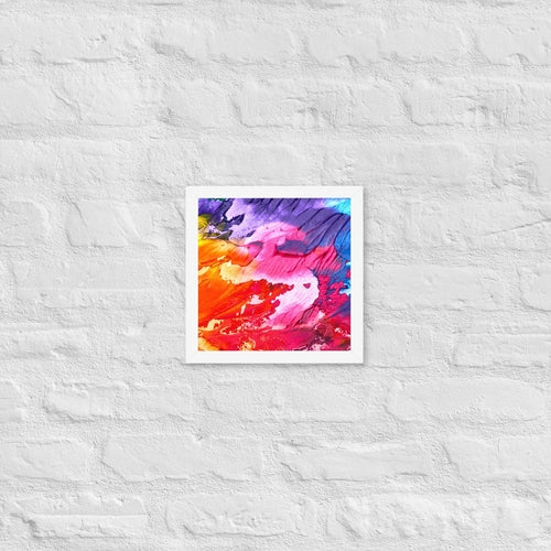 Rainbow Waves Framed photo paper poster