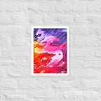 Rainbow Waves Framed photo paper poster