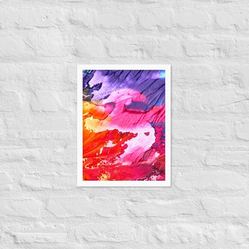 Rainbow Waves Framed photo paper poster