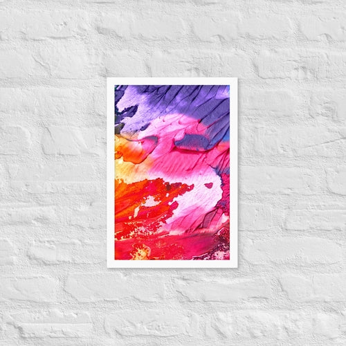 Rainbow Waves Framed photo paper poster