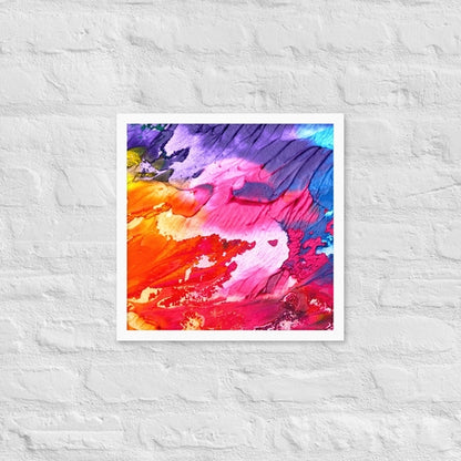 Rainbow Waves Framed photo paper poster