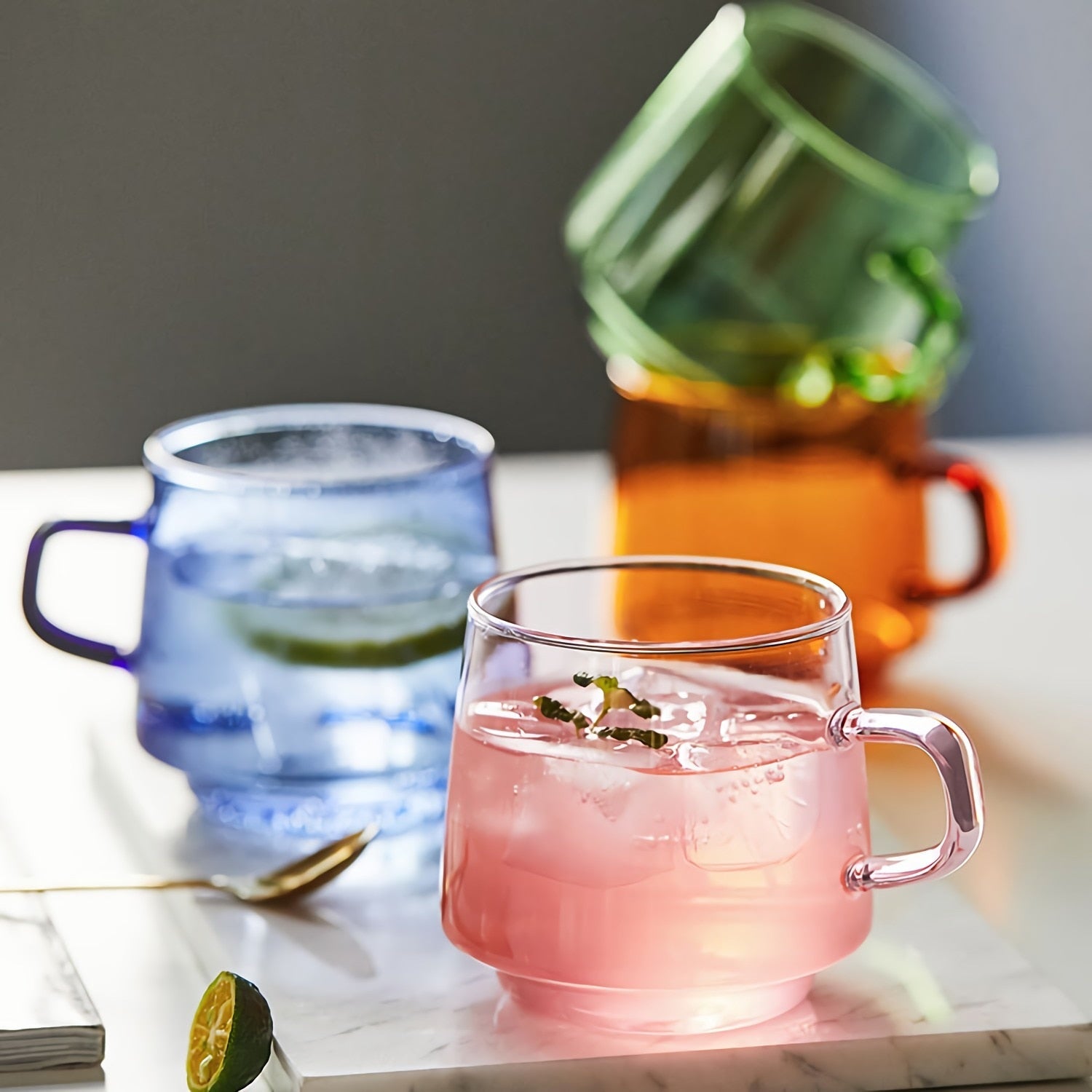 Retro Glass Mug Set Secondary image