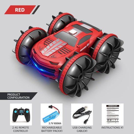 2.4GHz Dual Control Waterproof 4WD All Terrain RC Stunt Car