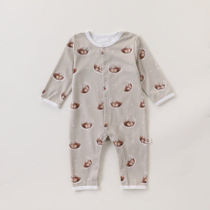 Autumn and Spring New Arrival Baby Unisex Simple Animals Cartoon