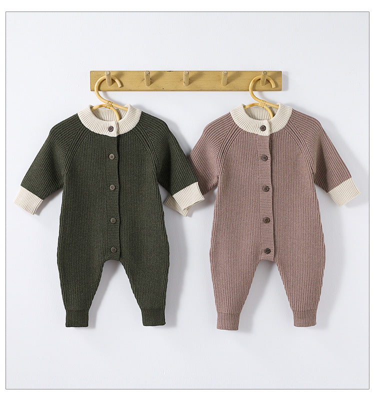 Autumn and Spring New Arrival Baby Thickened Warm Knitted Long Sleeves