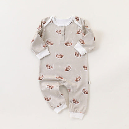 Autumn and Spring New Arrival Baby Unisex Simple Animals Cartoon