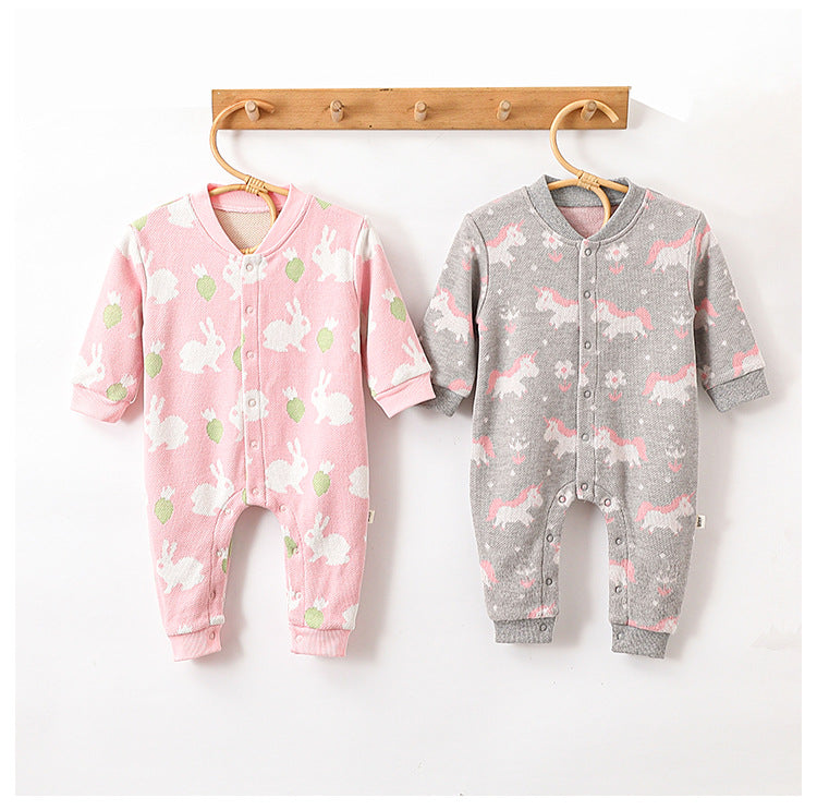 Autumn and Spring New Arrival Baby Girls Simple Animals Cartoon
