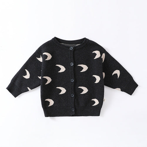 Autumn and Spring New Arrival Baby Unisex Simple Moon Pattern Knitted
