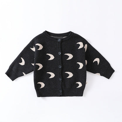Autumn and Spring New Arrival Baby Unisex Simple Moon Pattern Knitted