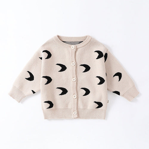 Autumn and Spring New Arrival Baby Unisex Simple Moon Pattern Knitted
