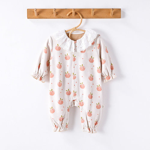 Autumn and Spring New Arrival Baby Girls Simple Fruits Pattern Long