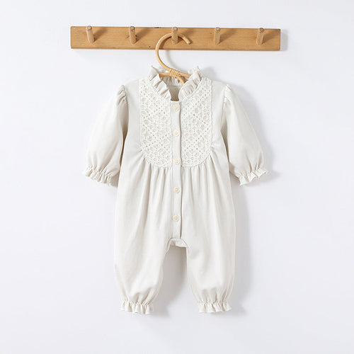 Autumn and Spring New Arrival Baby Simple Embroidery Pattern Long
