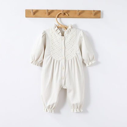 Autumn and Spring New Arrival Baby Simple Embroidery Pattern Long
