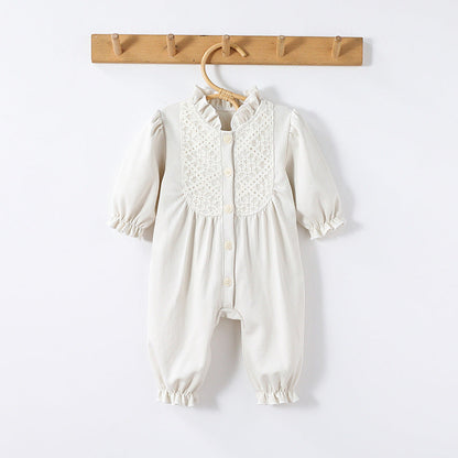 Autumn and Spring New Arrival Baby Simple Embroidery Pattern Long