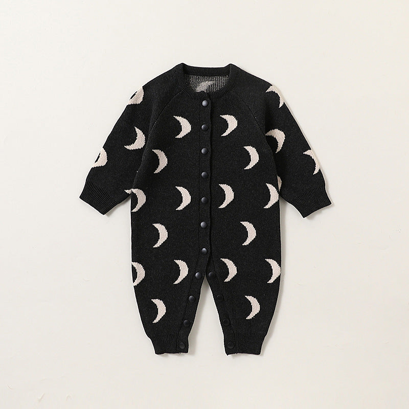 Autumn and Spring New Arrival Baby Unisex Simple Moon Pattern Knitted