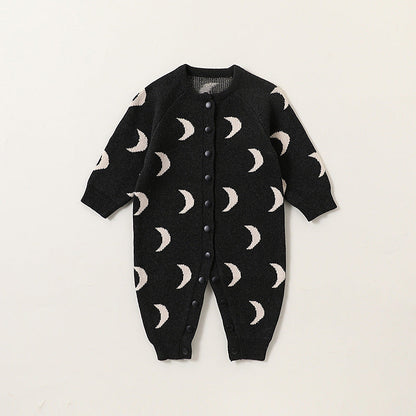 Autumn and Spring New Arrival Baby Unisex Simple Moon Pattern Knitted
