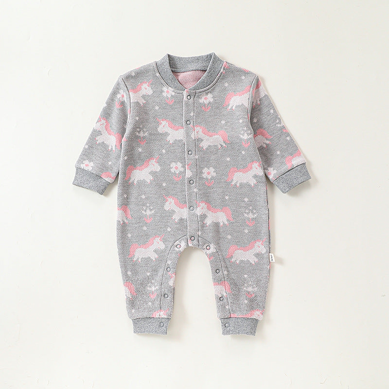 Autumn and Spring New Arrival Baby Girls Simple Animals Cartoon