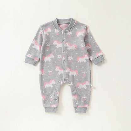 Autumn and Spring New Arrival Baby Girls Simple Animals Cartoon