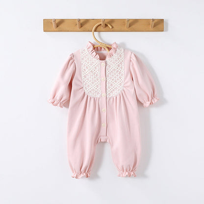 Autumn and Spring New Arrival Baby Simple Embroidery Pattern Long
