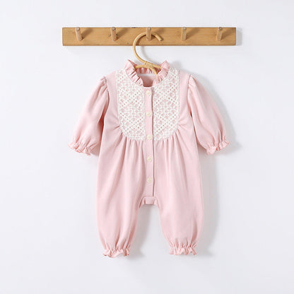 Autumn and Spring New Arrival Baby Simple Embroidery Pattern Long