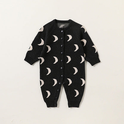 Autumn and Spring New Arrival Baby Unisex Simple Moon Pattern Knitted