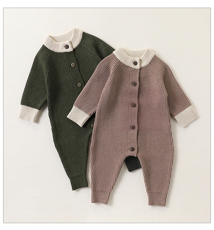 Autumn and Spring New Arrival Baby Thickened Warm Knitted Long Sleeves