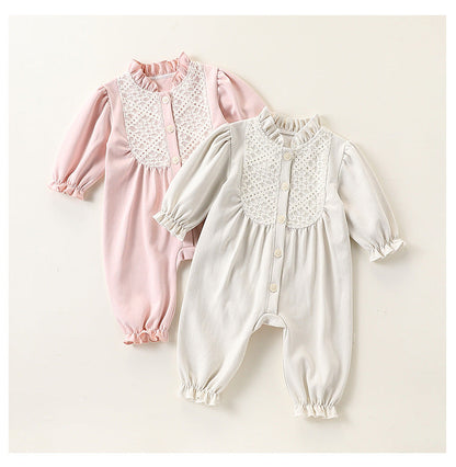 Autumn and Spring New Arrival Baby Simple Embroidery Pattern Long