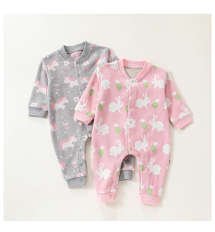 Autumn and Spring New Arrival Baby Girls Simple Animals Cartoon