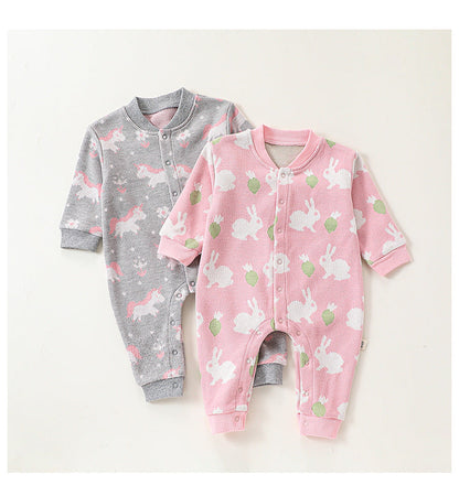 Autumn and Spring New Arrival Baby Girls Simple Animals Cartoon