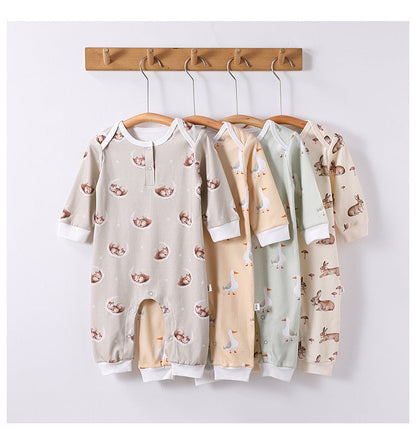 Autumn and Spring New Arrival Baby Unisex Simple Animals Cartoon