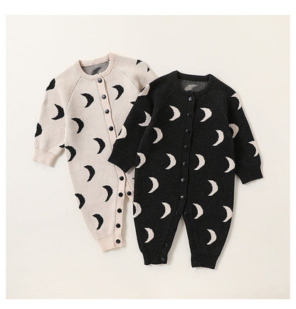 Autumn and Spring New Arrival Baby Unisex Simple Moon Pattern Knitted