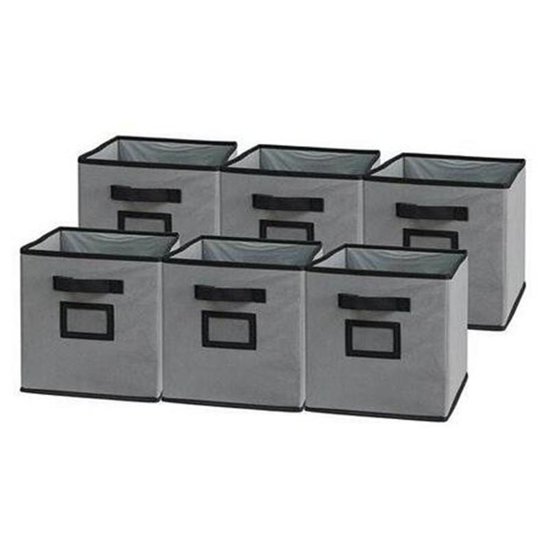 6 Pcs Foldable Cloth Storage Cube Basket Bins Organizer Containers Main image