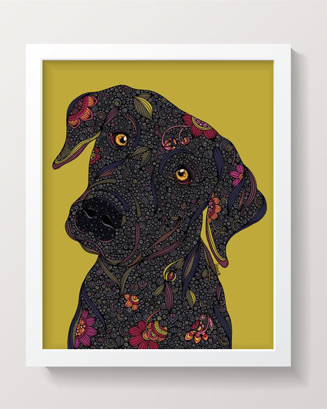 Rocco the lack lab Art Print