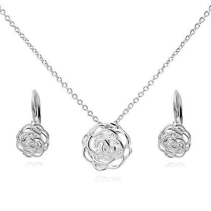 Rose Is A Rose Pendant And Chain 18kt Rose With 2ct CZ Bonus Free