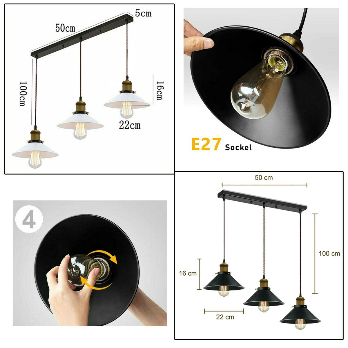 Chandelier Fixture Adjustable Wavy Ceiling Hanging Lamp Light~2818 Secondary image